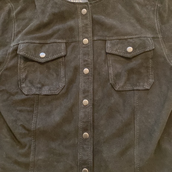 All saints 100% leather (suede) button down shirt - Picture 2 of 8